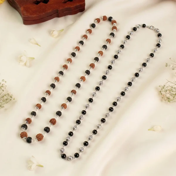 Divya_Raksha_Mala_with_Om_Bead_Karungali_Mala Divya Raksha Mala with Om bead Karungali Mala - Image 1